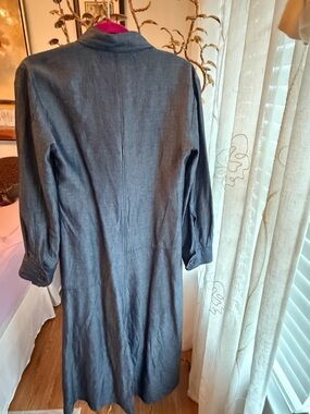 Zara Long Sleeve Midi Dress in Dark Gray